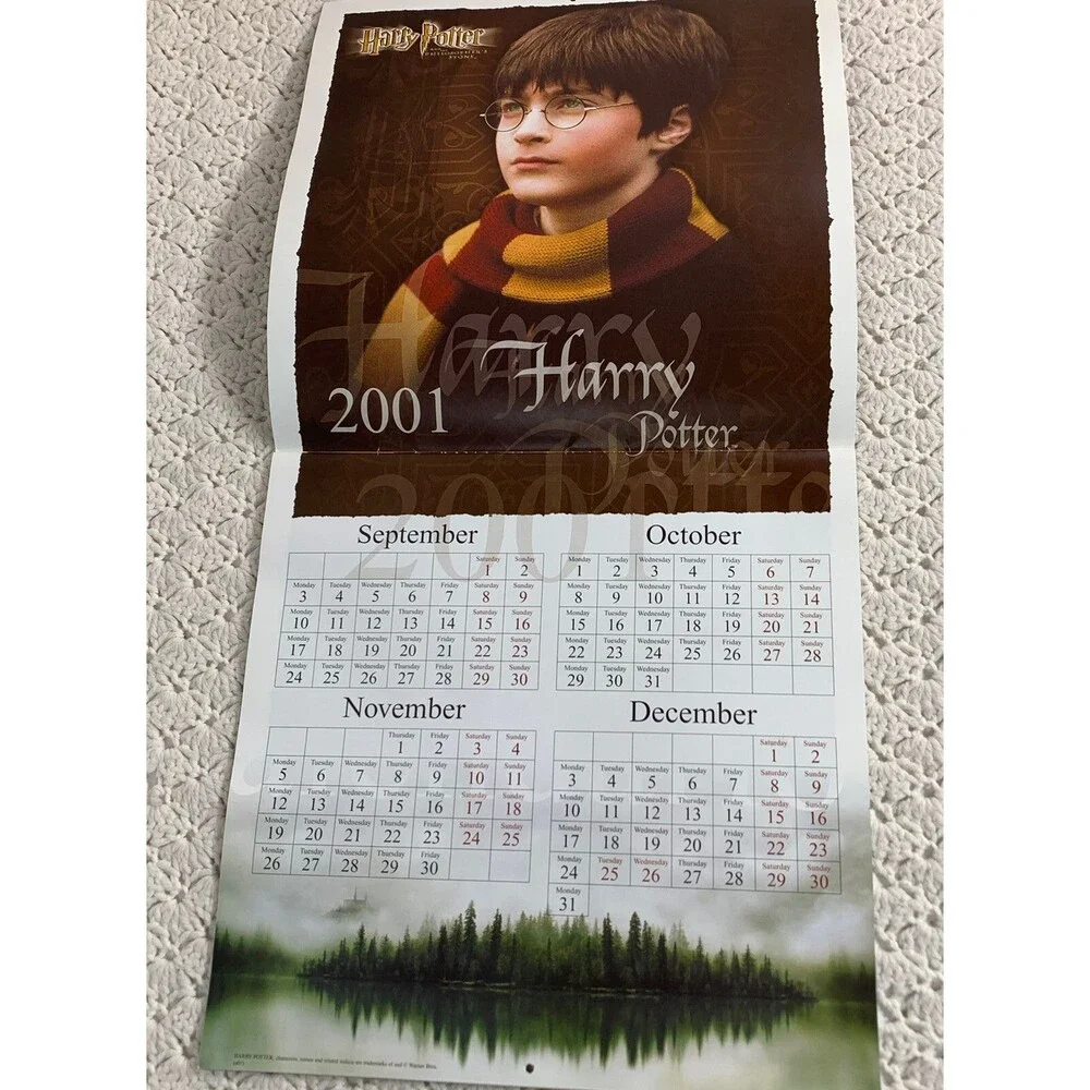 Lot 2 Vintage Harry Potter calendar 2001 Hogwarts Gryffindor 2002 Philosophers